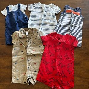 EUC Carters 9mo Summer Rompers